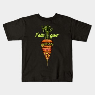 VEGAN fakegan parody Kids T-Shirt